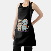 Tablier Kawaii Halloween Pals maman et infirmière chat sur (Insitu)
