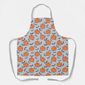 Tablier Kawaii Halloween Vampire Citrouilles et chauves-so (Recto)