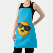 Tablier Kawaii Joyeux soleil avec lunettes de soleil (Insitu)