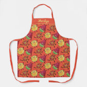 Tablier Kawaii Pamplemousse Dragon Fruit Orange (Recto)