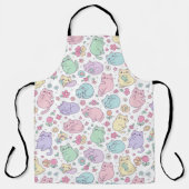 Tablier Kawaii Pastel Cats and Flowers Pattern  (Recto)