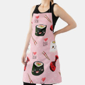 Tablier Kawaii Sushi Motif rose clair (Insitu)