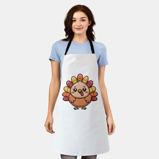 Tablier kawaii thanksgiving turkey Classic T-shirt_1 (Porté)