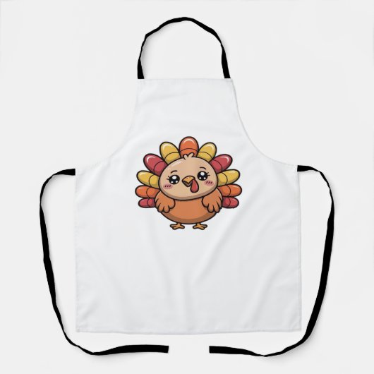 Tablier kawaii thanksgiving turkey Classic T-shirt_1 (Recto)