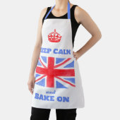 Tablier Keep Calm Bake On Union Jack British Flag Unisex (Insitu)