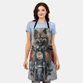 Tablier Keeshond chien équitation moto Noël (Porté)