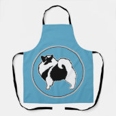 Tablier Keeshond Graphics - Cute Original Chig Art (Recto)