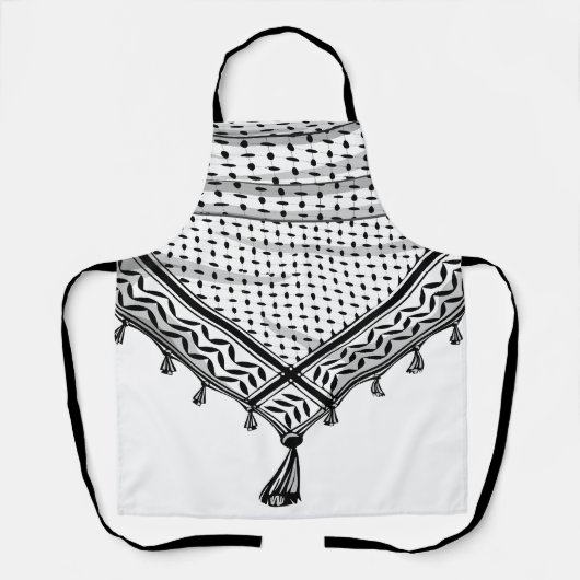 Tablier Keffiyeh Écharpe palestinienne tissu traditionnel (Recto)