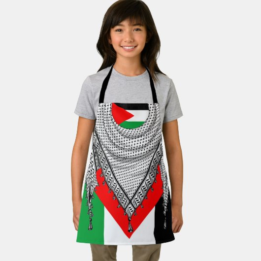 Tablier Keffiyeh Écharpe palestinienne tissu traditionnel (Insitu)