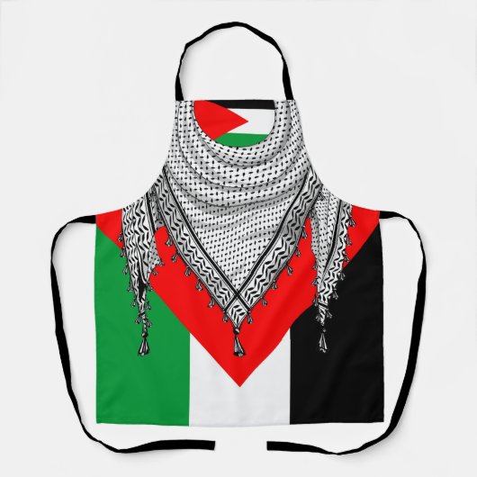 Tablier Keffiyeh Écharpe palestinienne tissu traditionnel (Recto)