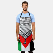 Tablier Keffiyeh Écharpe palestinienne tissu traditionnel (Porté)
