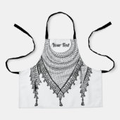 Tablier Keffiyeh Écharpe palestinienne tissu traditionnel (Recto)