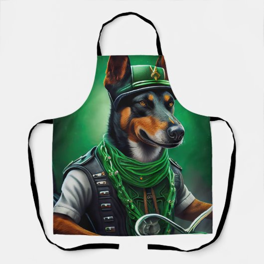 Tablier Kelpie australienne conduite vélo St. Patrick's Da (Recto)