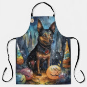 Tablier Kelpie australienne d'Halloween avec la peur Citro (Recto)