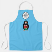 Tablier Kenyan Flag Talking Ms Penguin Personalized Text (Recto)