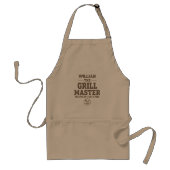 Tablier Khaki/Tan Apron The Grill Master - Personalized  (Devant)