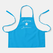 Tablier kids apron blue - baking apron for kids (Recto)