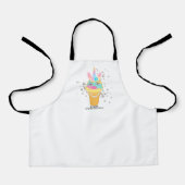 Tablier kids art apron with Eugenie Unicorn! (Recto)