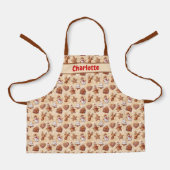 Tablier Kids Gingerbread Cookies Christmas Brown  (Recto)