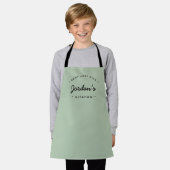 Tablier Kid's Green Meilleur Chef jamais Custom Kitchen Ca (Porté)