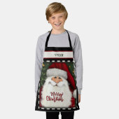 Tablier Kid's mignon Père Noël personnalisé Joyeux Noël (Porté)