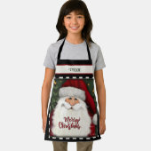 Tablier Kid's mignon Père Noël personnalisé Joyeux Noël (Insitu)