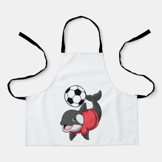 Tablier Killerwhale comme joueur de football avec Soccer (Recto)