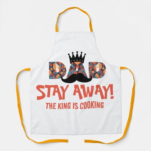 Tablier kING EST cuisine : Lettres géométriques (Recto)