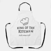 Tablier King of the cuisine chef cuisine ajouter nom couro (Recto)