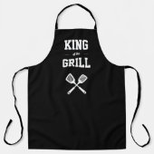 Tablier King of the Grill Funny Black White Grilling (Recto)