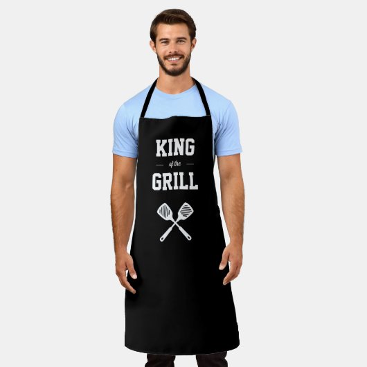 Tablier King of the Grill Funny Black White Grilling (Porté)
