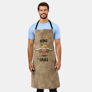 Tablier King Of The Grill, Longhorn Steer Apron