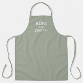 Tablier King of the Grill sauge vert solide moderne coutum (Recto)