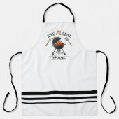 Tablier King of the Grill White Striped Apron (Recto)