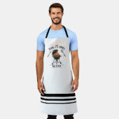 Tablier King of the Grill White Striped Apron (Porté)