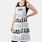 Tablier King Of The Kitchen Chess Black White Motif (Insitu)