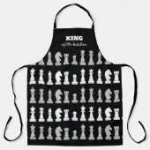 Tablier King Of The Kitchen Échecs noir blanc Motif Ap (Recto)