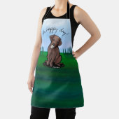 Tablier KiniArt Chocolat Labrador Tout-en-dessus Imprimer  (Insitu)