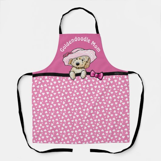 Tablier KiniArt Goldendoodle Tout-En-Dessus Imprimer Tabli (Recto)