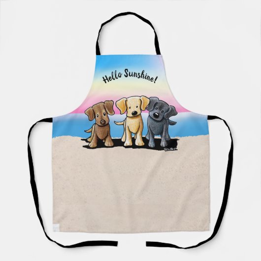 Tablier KiniArt Labrador Trio Apron (Recto)