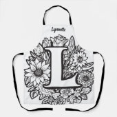 Tablier Kiss Cuisinier Cuisinier Cuisine BBQ Baker Monogra (Recto)