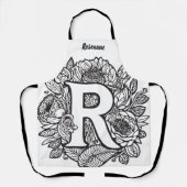 Tablier Kiss Cuisinier Cuisinier Cuisine BBQ Baker Monogra (Recto)