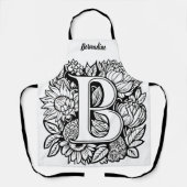 Tablier Kiss Cuisinier Cuisinier Cuisine BBQ Baker Monogra (Recto)