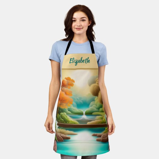 Tablier Kiss Cuisinier Cuisinier Cuisine BBQ Baker Nature (Porté)