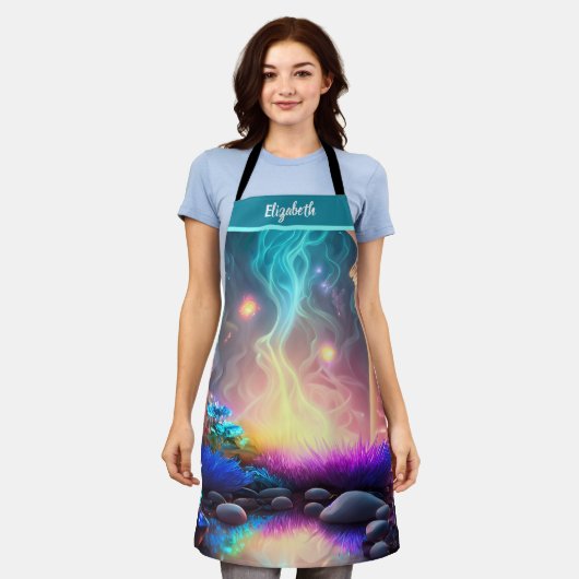 Tablier Kiss Cuisinier Cuisinier Cuisine BBQ Baker Neon (Porté)