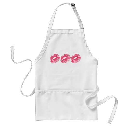 Tablier Kiss rose (Devant)