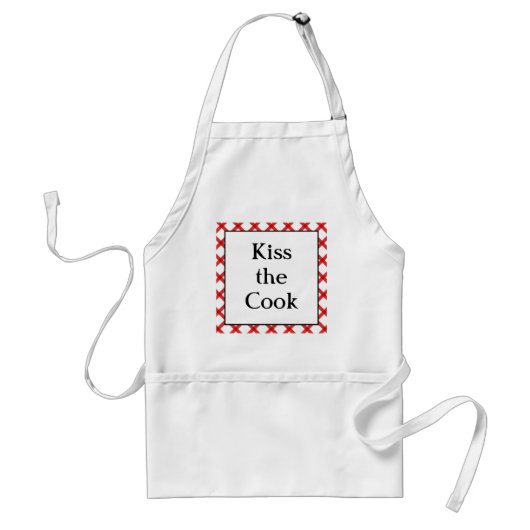 Tablier Kiss the Cook Kitchen Custom Retro Saying (Devant)