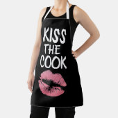 TABLIER KISS THE COOK WIFE GIRLFRIEND KITCHEN APRON (Insitu)