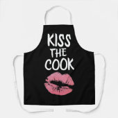 TABLIER KISS THE COOK WIFE GIRLFRIEND KITCHEN APRON (Recto)