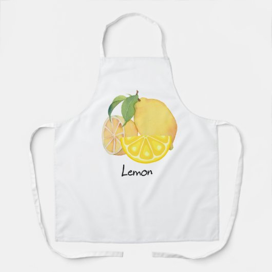 Tablier Kitchen apron with a fresh and refreshing lemon de (Recto)